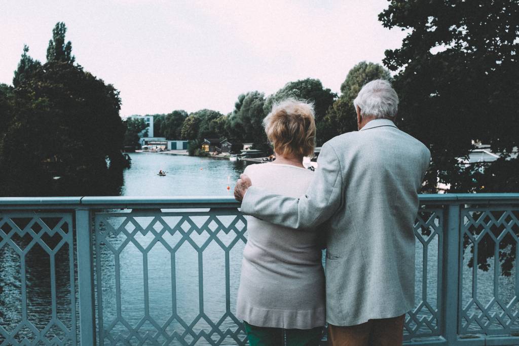 Old couple on bridge http://barnimages.com/